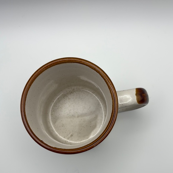 Vintage Blue Floral Ceramic Mug – Hand-Painted Stoneware – Speckled Farmhouse St - Picture 2 of 4